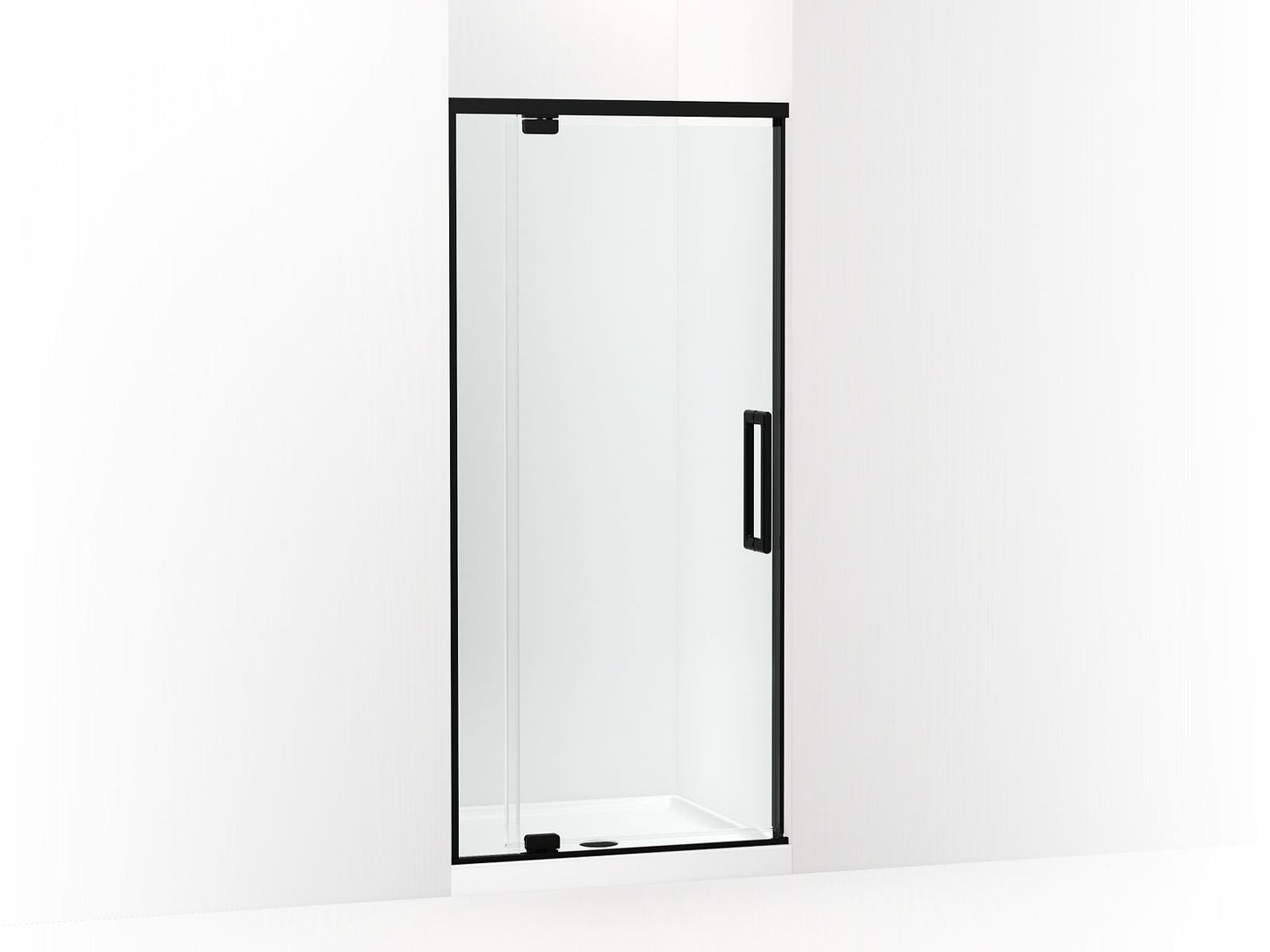KOHLER K-CA37593-8L Statement 76" H pivot shower door with 5/16"-thick glass