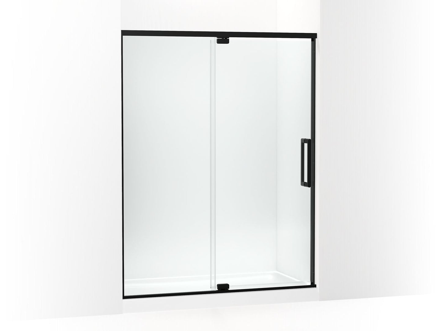 KOHLER K-CA37597-8L Statement 76" H pivot shower door with 5/16"-thick glass