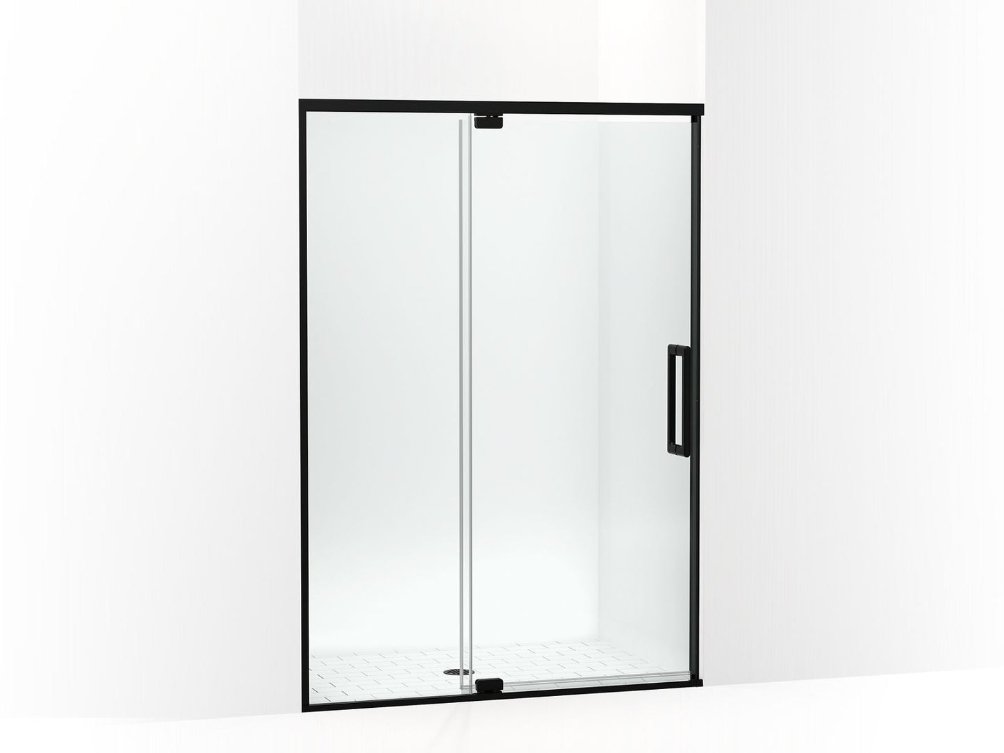 KOHLER K-CA37596-8L Statement 76" H pivot shower door with 5/16"-thick glass