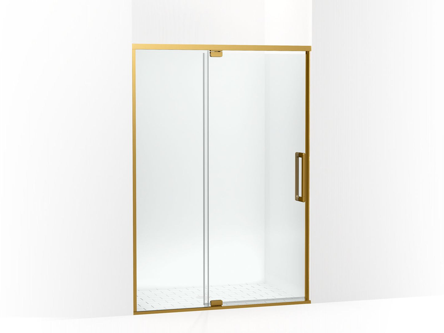 KOHLER K-CA37596-8L Statement 76" H pivot shower door with 5/16"-thick glass
