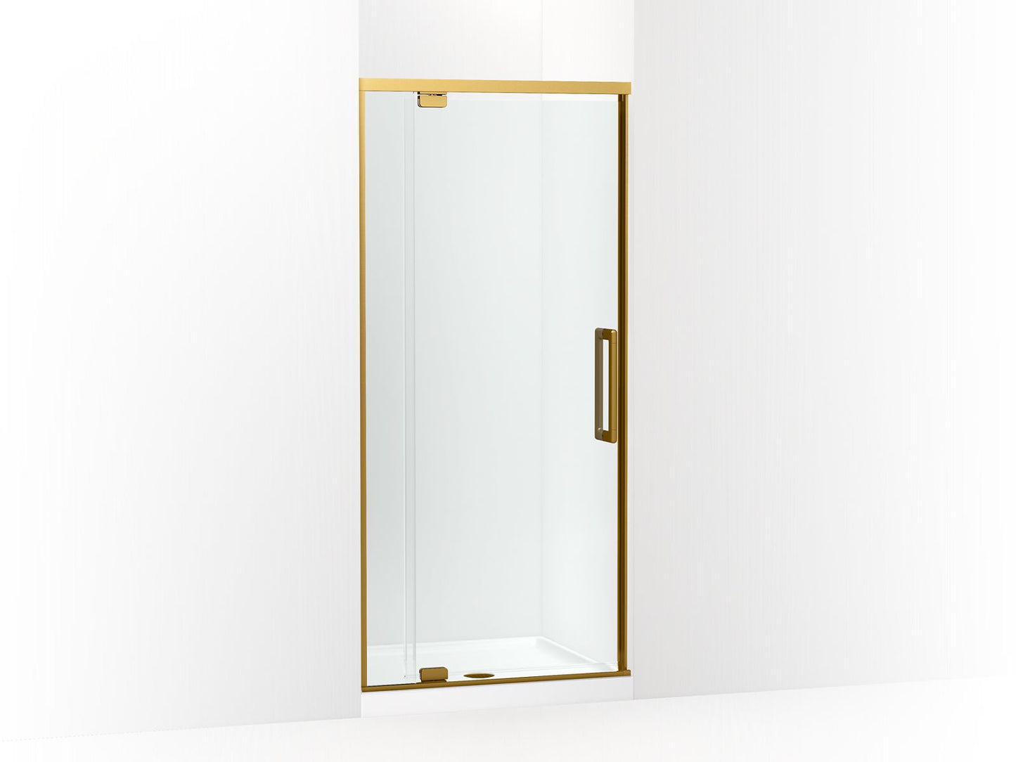 KOHLER K-CA37593-8L Statement 76" H pivot shower door with 5/16"-thick glass