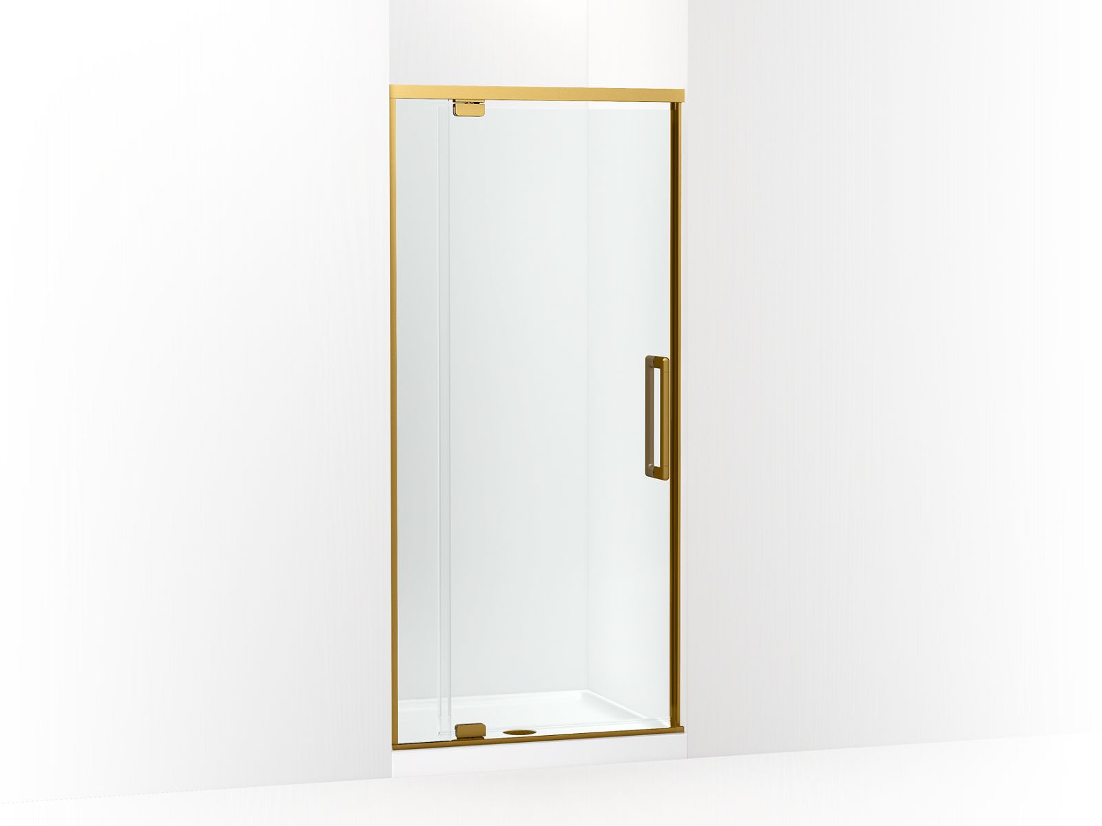 KOHLER K-CA37593-8L Statement 76" H pivot shower door with 5/16"-thick glass