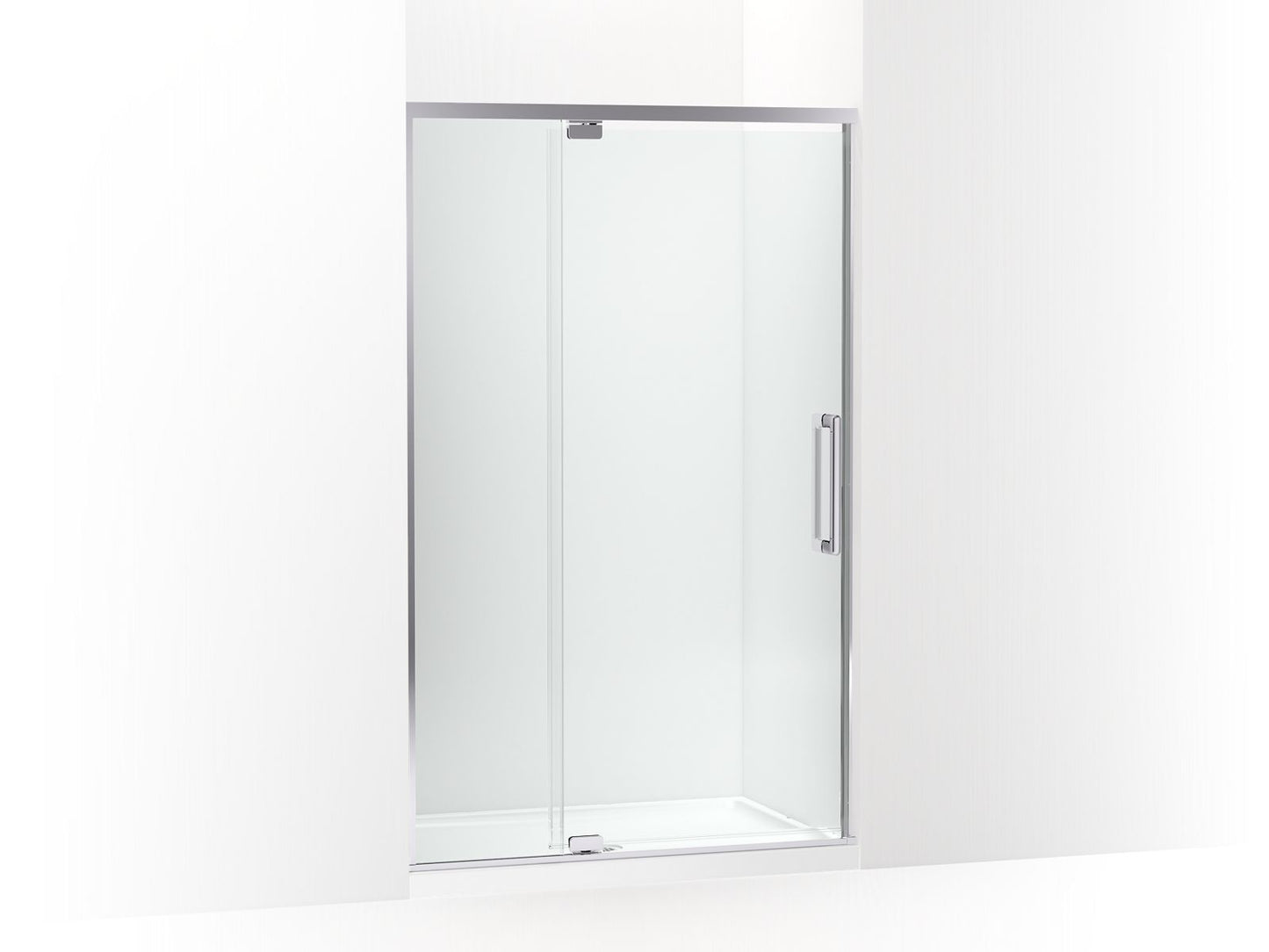 KOHLER K-CA37595-8L Statement 76" H pivot shower door with 5/16"-thick glass