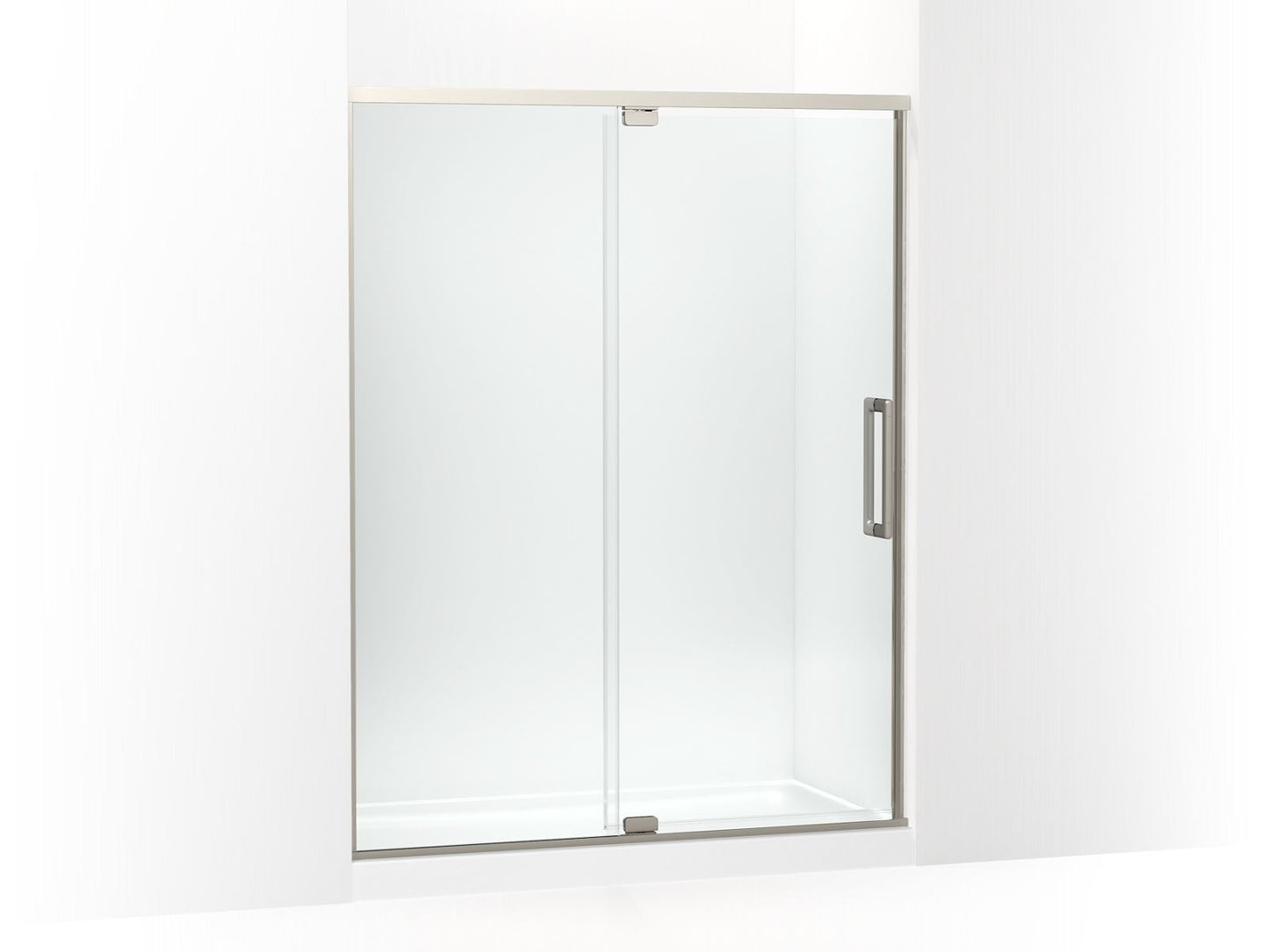 KOHLER K-CA37597-8L Statement 76" H pivot shower door with 5/16"-thick glass