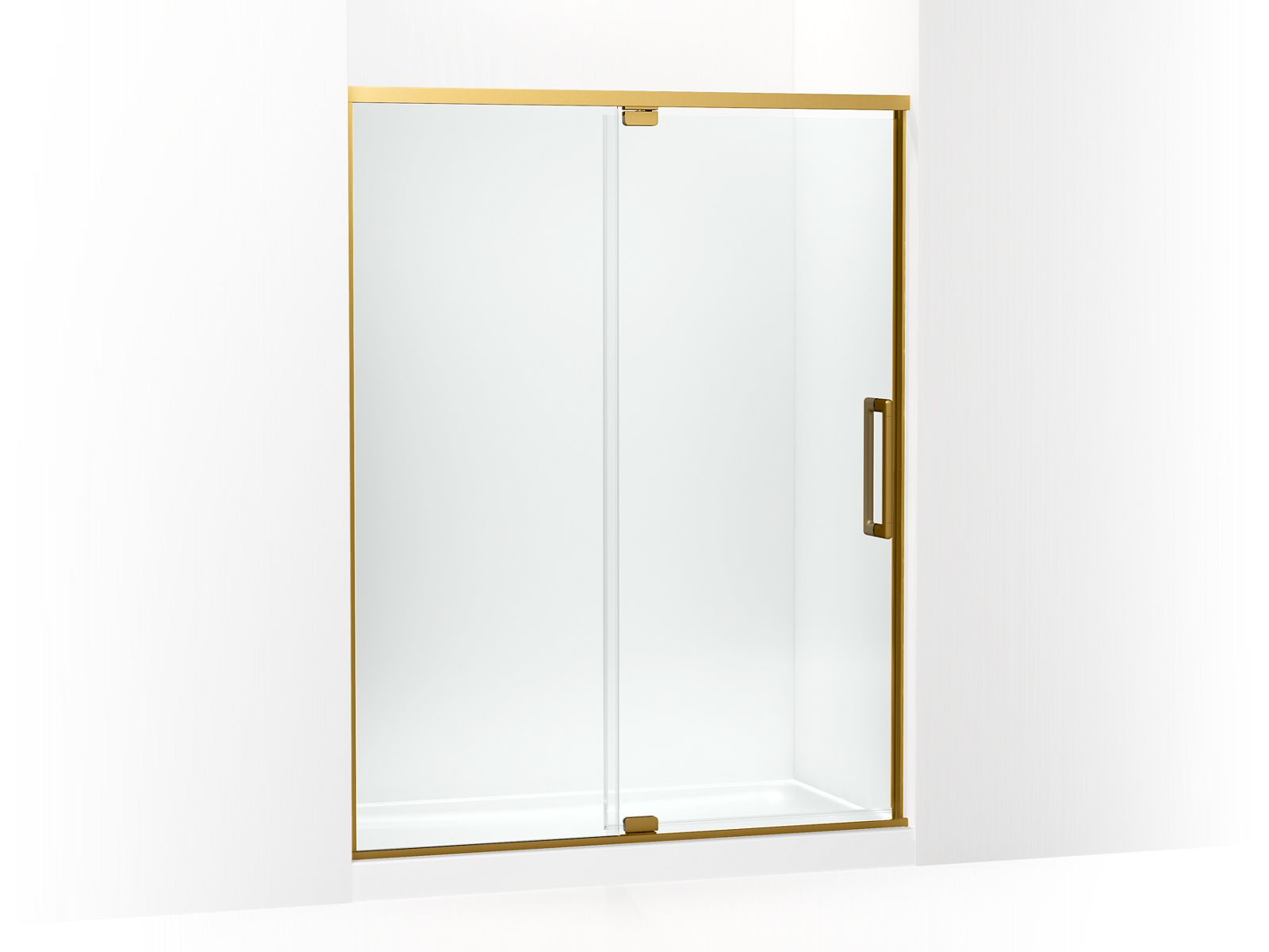 KOHLER K-CA37597-8L Statement 76" H pivot shower door with 5/16"-thick glass