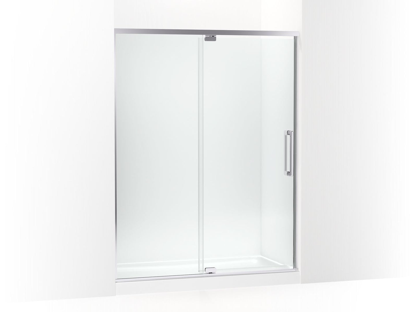 KOHLER K-CA37597-8L Statement 76" H pivot shower door with 5/16"-thick glass