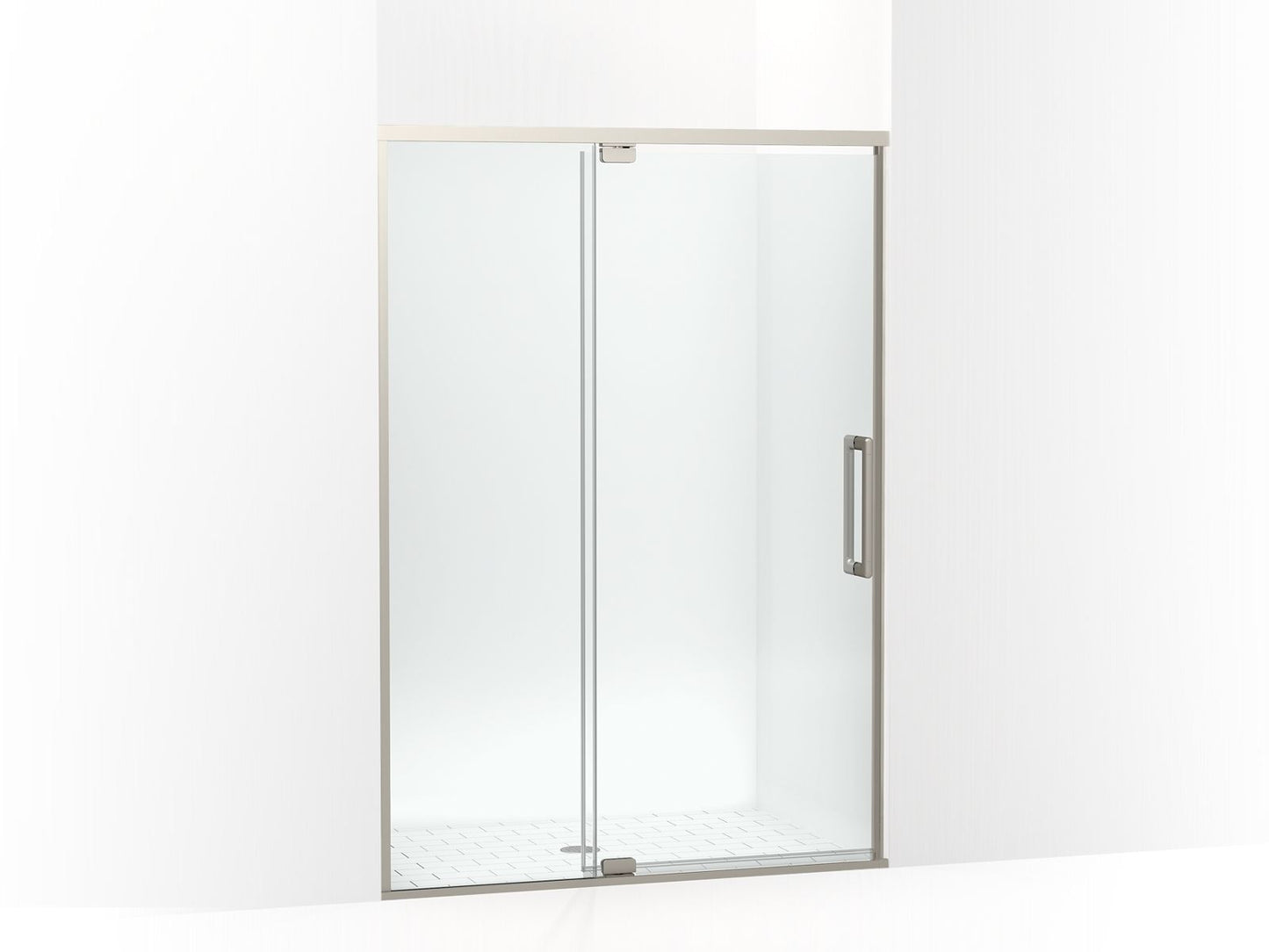 KOHLER K-CA37596-8L Statement 76" H pivot shower door with 5/16"-thick glass