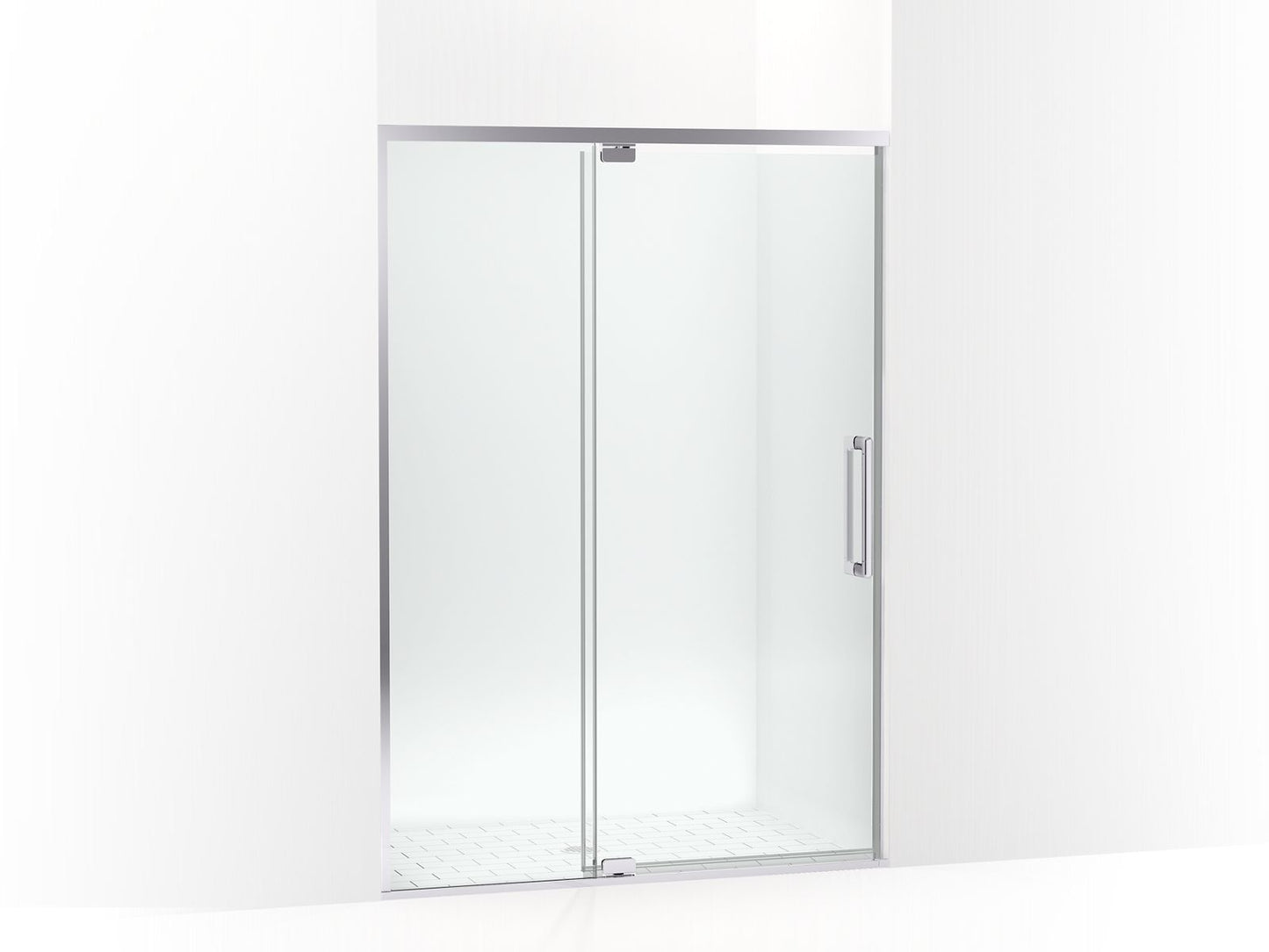 KOHLER K-CA37596-8L Statement 76" H pivot shower door with 5/16"-thick glass