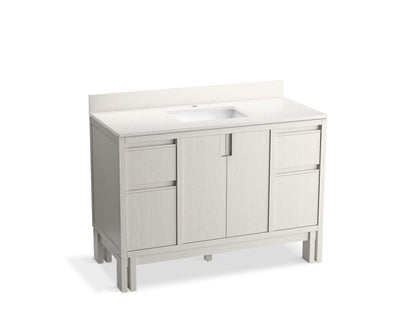 KOHLER Solive™ 48" bathroom vanity cabinet with sink and quartz top