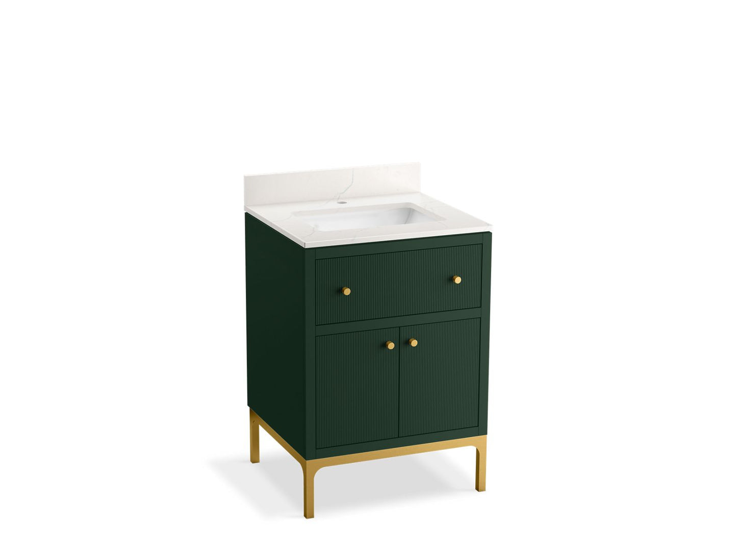 KOHLER Calpa™ 24" bathroom vanity cabinet with sink and quartz top