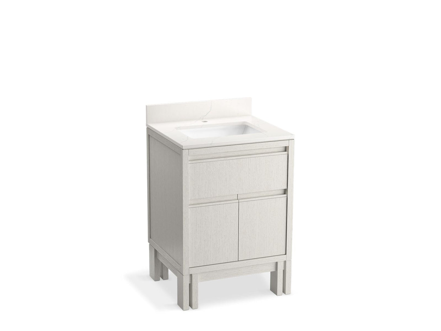 KOHLER Solive™ 24" bathroom vanity cabinet with sink and quartz top