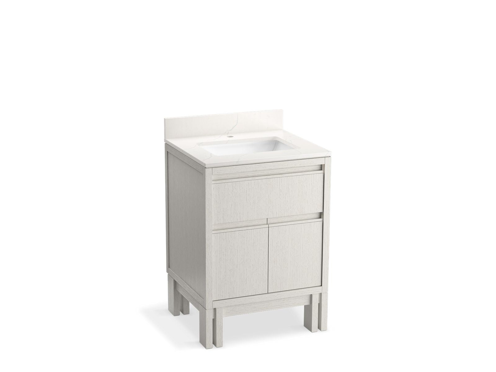 KOHLER Solive™ 24" bathroom vanity cabinet with sink and quartz top