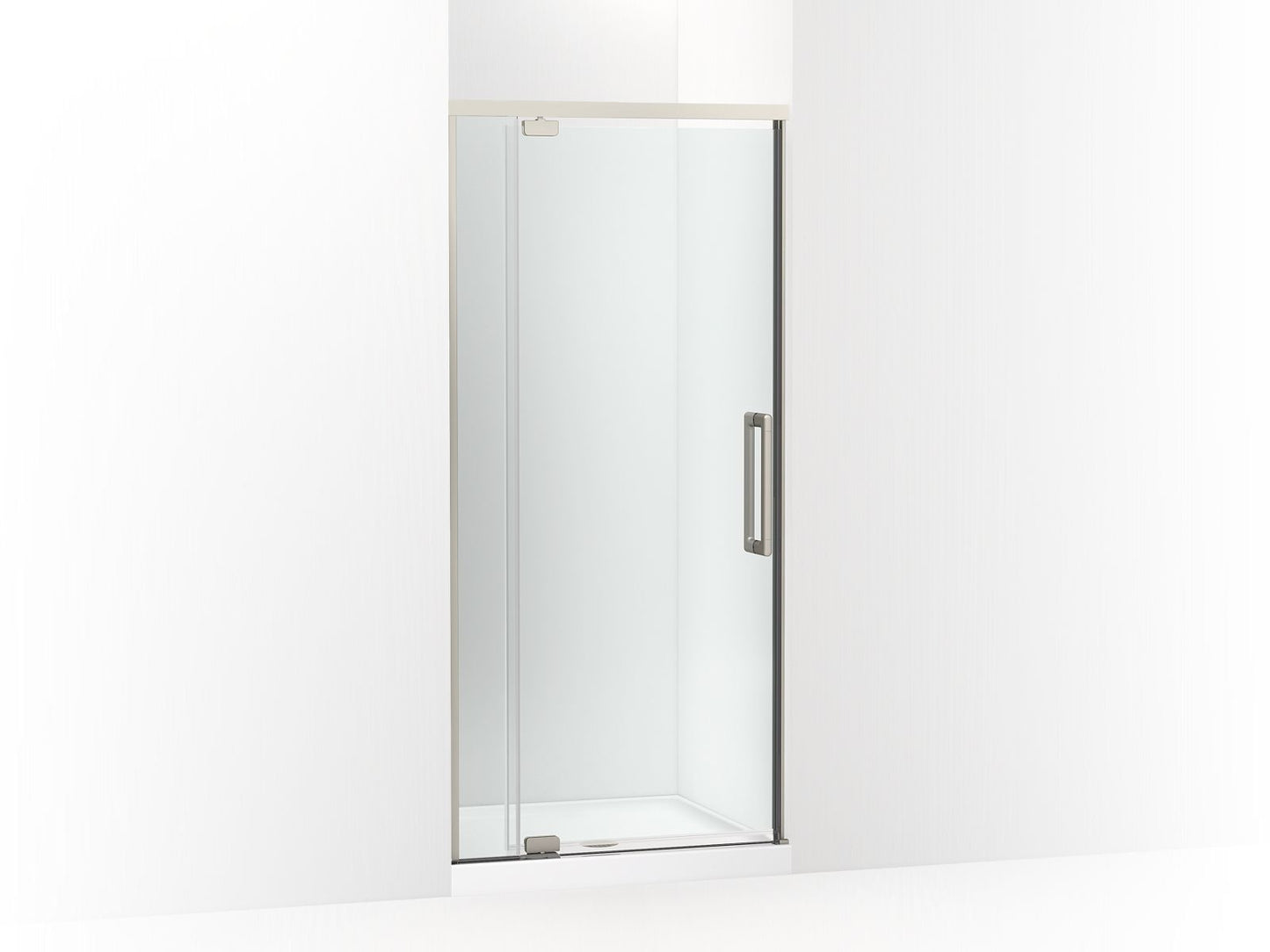KOHLER K-CA37598-8L Statement 76" H pivot shower door with 5/16"-thick glass