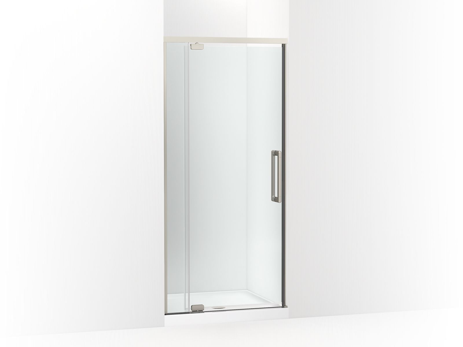 KOHLER K-CA37598-8L Statement 76" H pivot shower door with 5/16"-thick glass