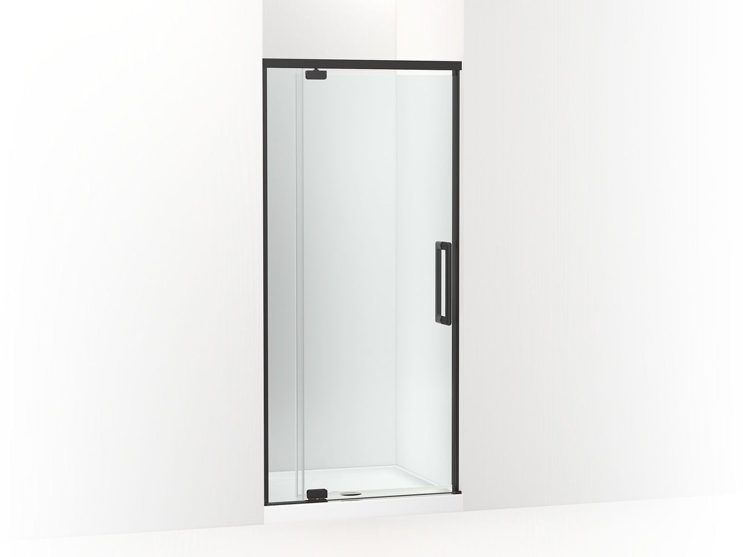 KOHLER K-CA37598-8L Statement 76" H pivot shower door with 5/16"-thick glass