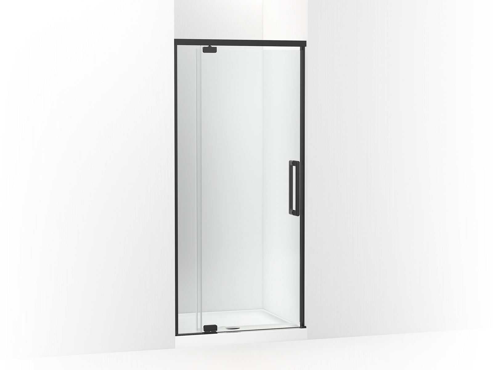 KOHLER K-CA37598-8L Statement 76" H pivot shower door with 5/16"-thick glass