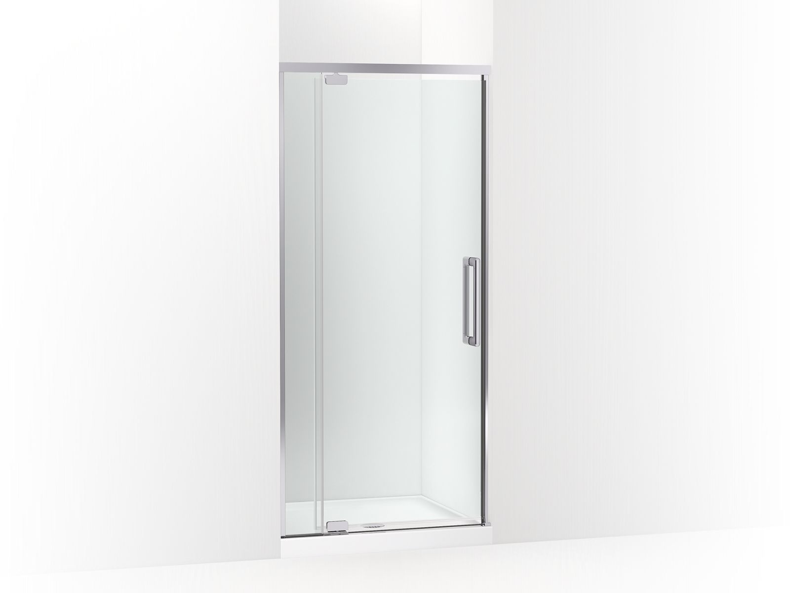 KOHLER K-CA37598-8L Statement 76" H pivot shower door with 5/16"-thick glass