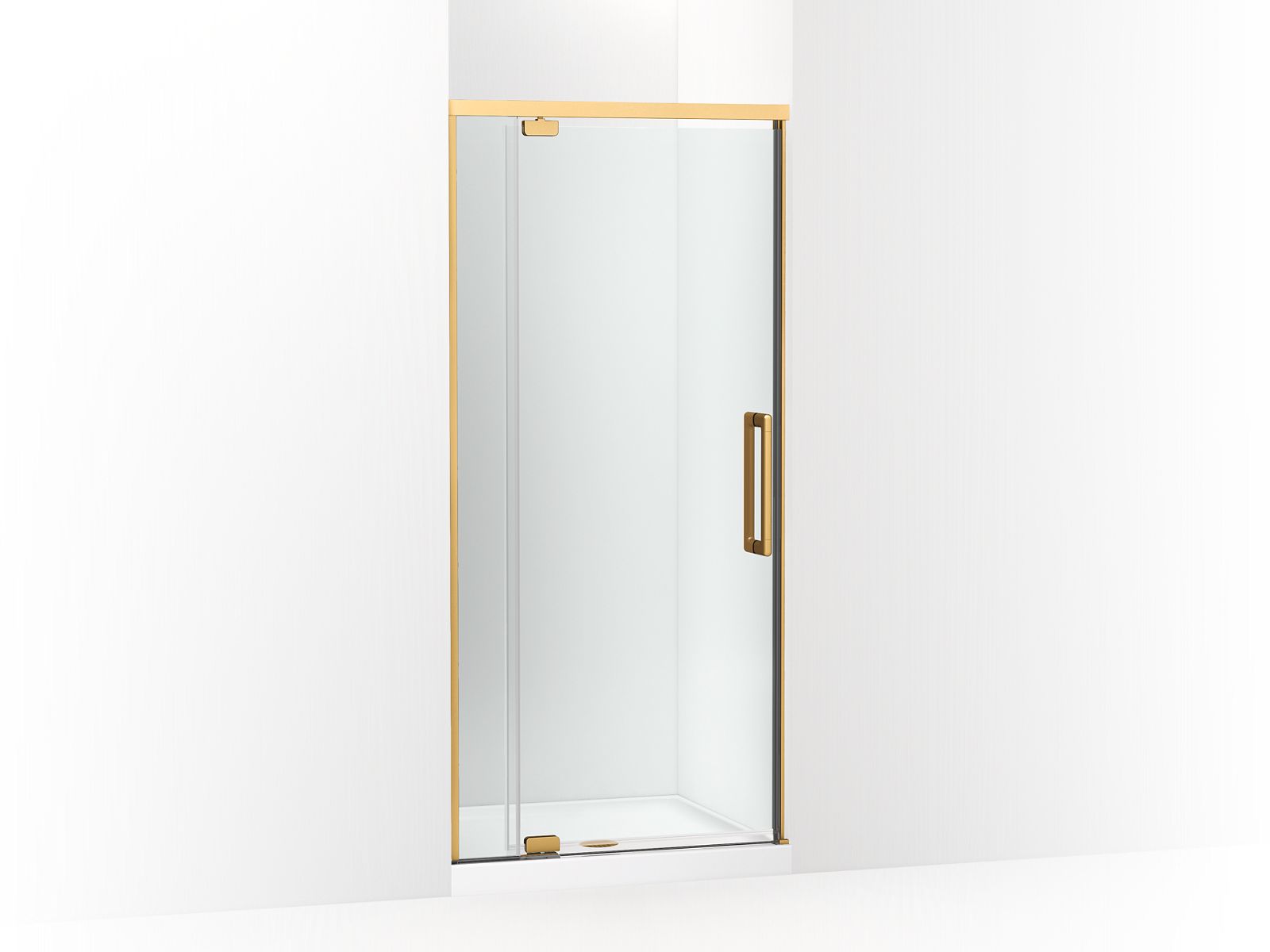 KOHLER K-CA37598-8L Statement 76" H pivot shower door with 5/16"-thick glass