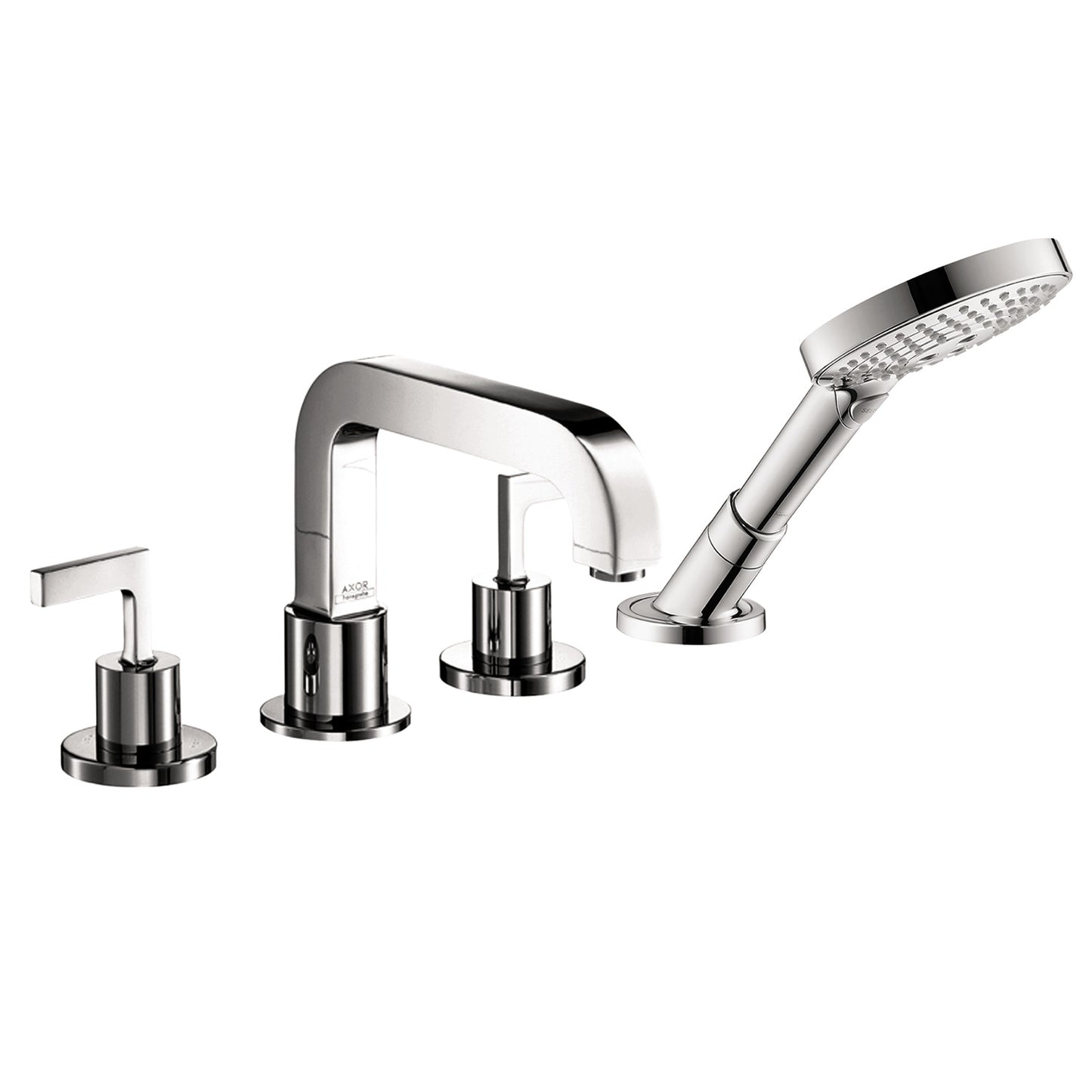AXOR Citterio 4-Hole Roman Tub Set Trim with Lever Handles and 1.75 GPM Handshower
