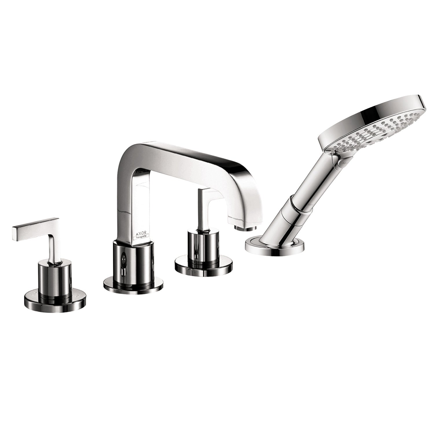 AXOR Citterio 4-Hole Roman Tub Set Trim with Lever Handles and 1.75 GPM Handshower