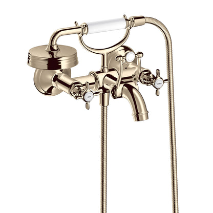 AXOR Montreux 2-Handle Wall-Mounted Tub Filler with Cross Handles and 1.8 GPM Handshower