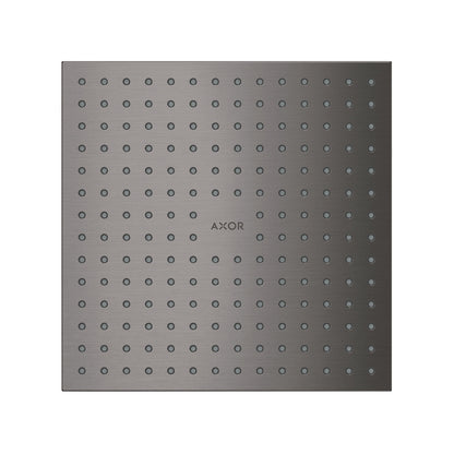 AXOR ShowerSolutions Showerhead 250 Square 2-Jet, 1.75 GPM, brushed black chrome