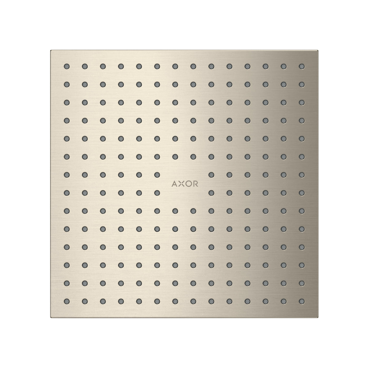 AXOR ShowerSolutions Showerhead 250 Square 2-Jet, 1.75 GPM, brushed nickel