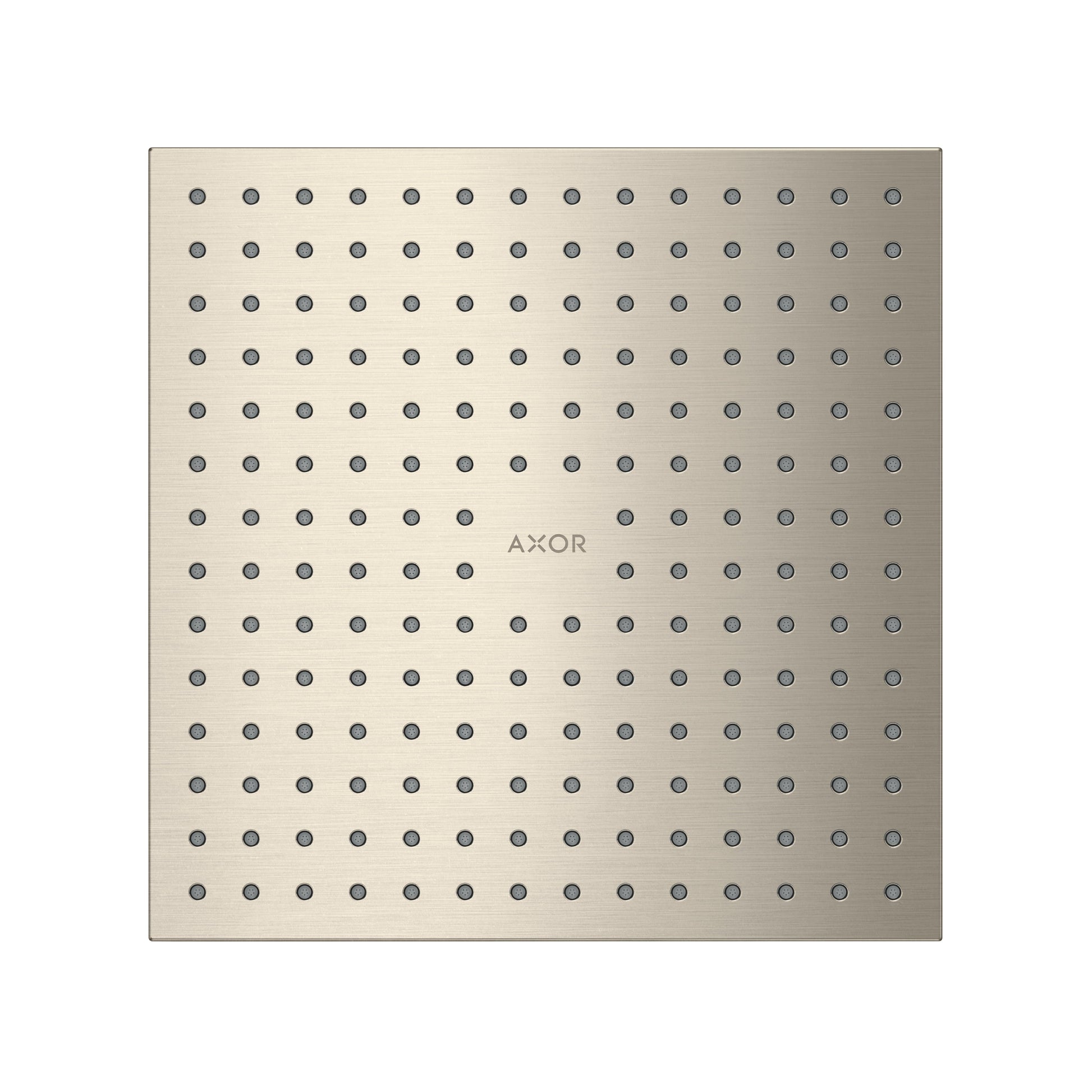 AXOR ShowerSolutions Showerhead 250 Square 2-Jet, 1.75 GPM, brushed nickel