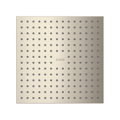 AXOR ShowerSolutions Showerhead 250 Square 2-Jet, 1.75 GPM, brushed nickel