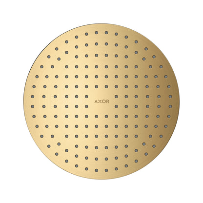 AXOR ShowerSolutions Showerhead 250 2-Jet, 1.75 GPM, brushed gold optic