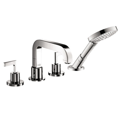 AXOR Citterio 4-Hole Roman Tub Set Trim with Lever Handles and 1.75 GPM Handshower