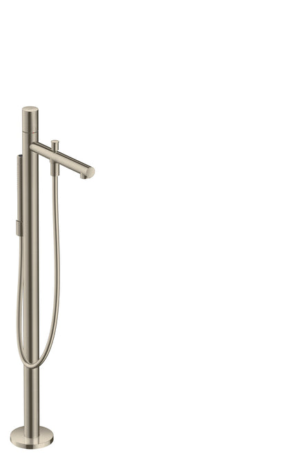 AXOR Uno Freestanding Tub Filler Trim with Zero Handle and 1.75 GPM Handshower