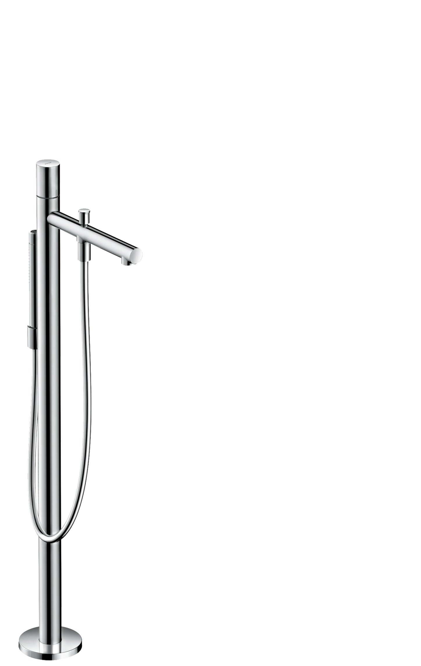 AXOR Uno Freestanding Tub Filler Trim with Zero Handle and 1.75 GPM Handshower