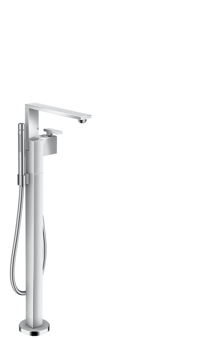 AXOR Edge Freestanding Tub Filler Trim with 1.75 GPM Handshower - Diamond Cut