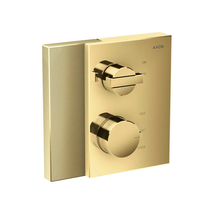 AXOR Edge Thermostatic Trim with Volume Control - Diamond Cut