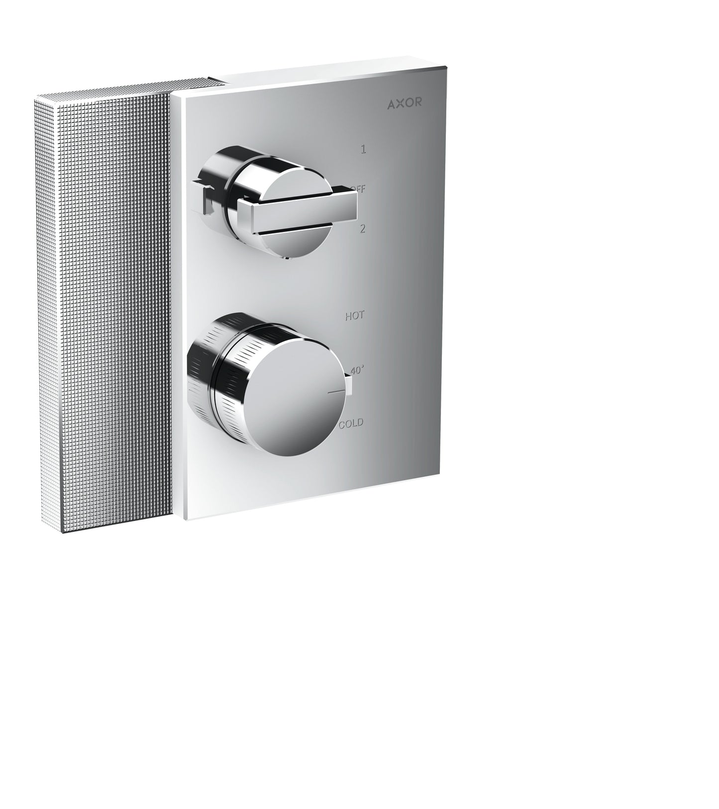 AXOR Edge Thermostatic Trim with Volume Control and Diverter - Diamond Cut
