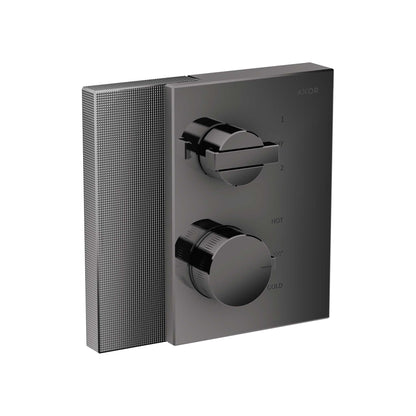 AXOR Edge Thermostatic Trim with Volume Control and Diverter - Diamond Cut