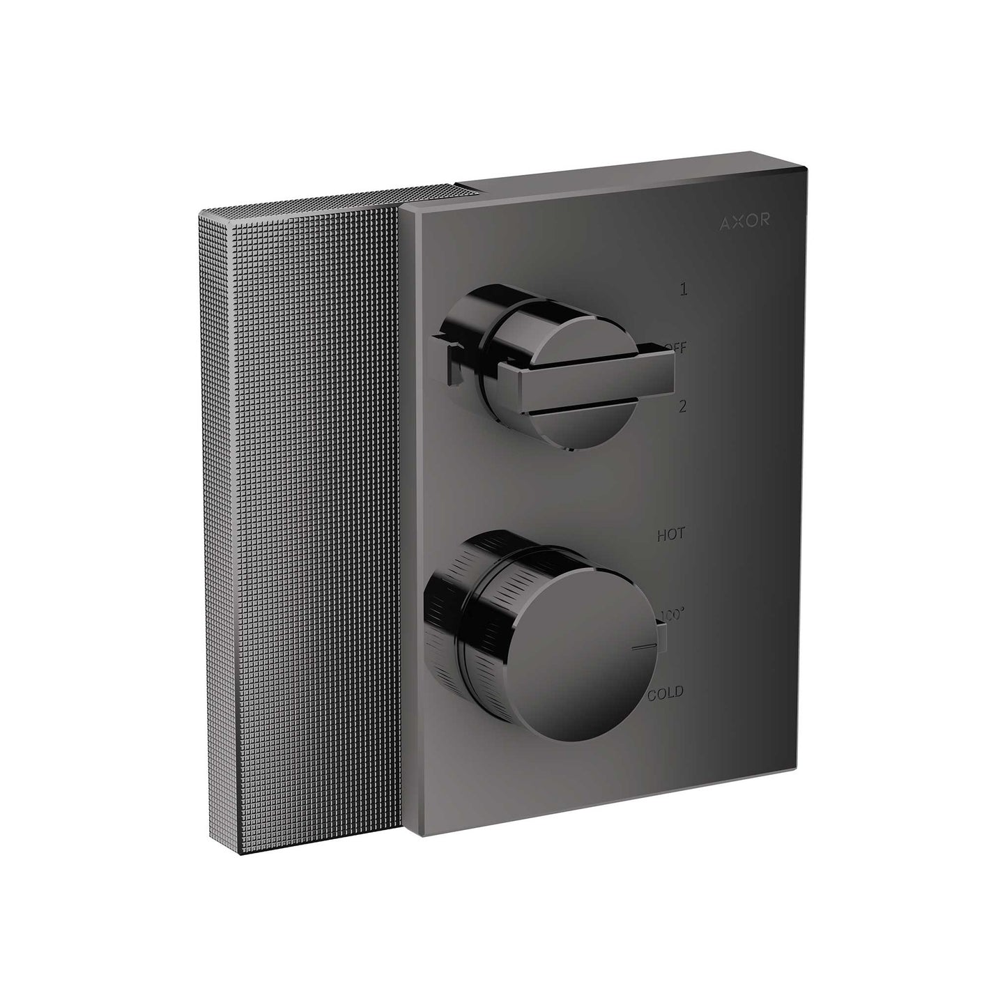 AXOR Edge Thermostatic Trim with Volume Control and Diverter - Diamond Cut
