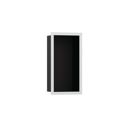hansgrohe XtraStoris Individual Wall Niche Matte Black with Design Frame 12"x 6"x 4"