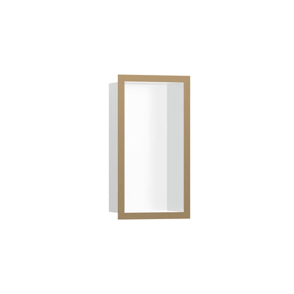 hansgrohe XtraStoris Individual Wall Niche Matte White with Design Frame 12"x 6"x 4"