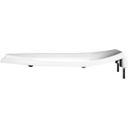 Bemis 10CT Olsonite Elongated Open Front Less Cover Commercial Plastic Toilet Seat in White Featuring Stay·Tite® Commercial Fastening System™ with Check Hinges - White