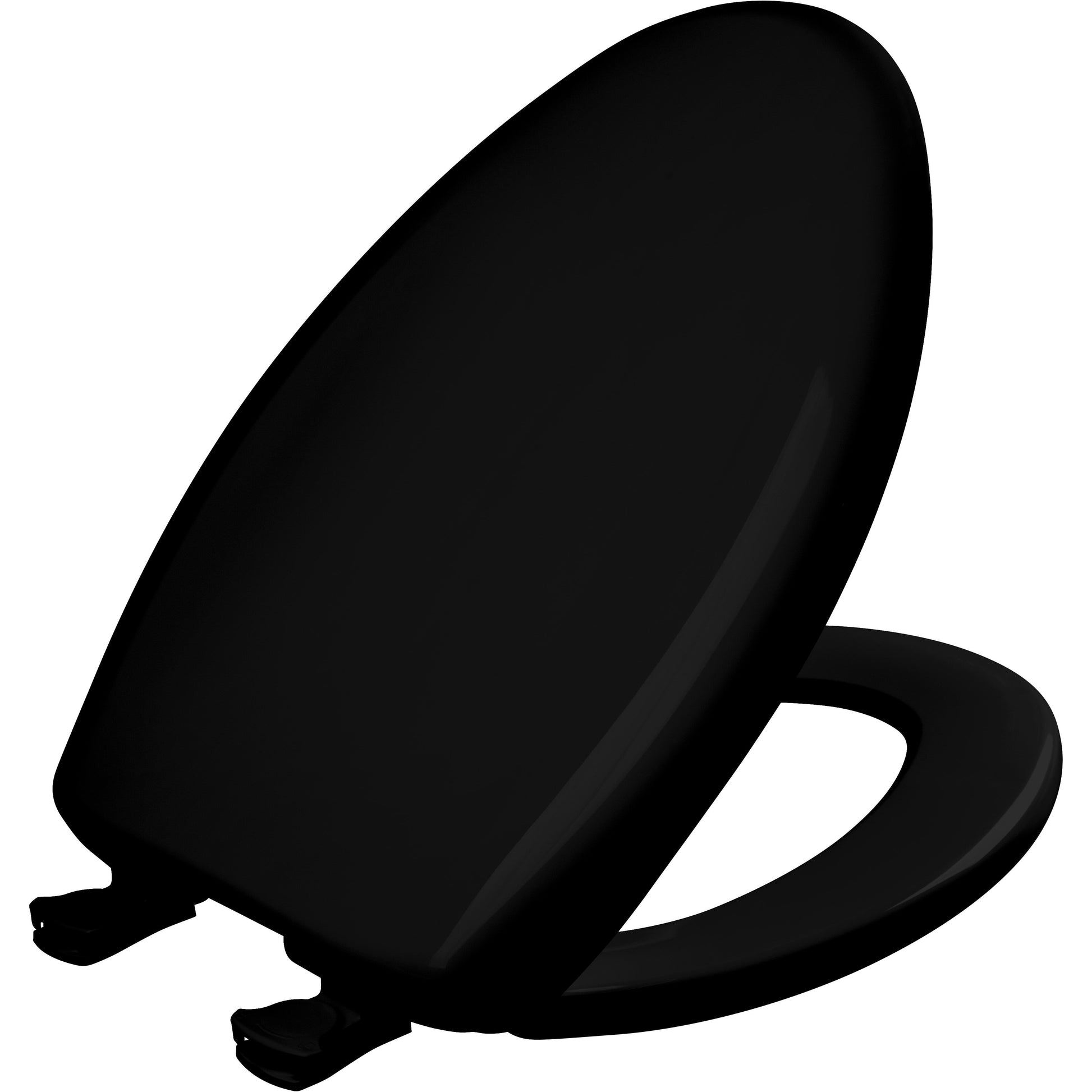 Bemis 1200SLOWT Classic Colors® Elongated Plastic Toilet Seat Featuring Stay·Tite® Seat Fastening System™, Whisper·Close®, and Easy·Clean® - Black