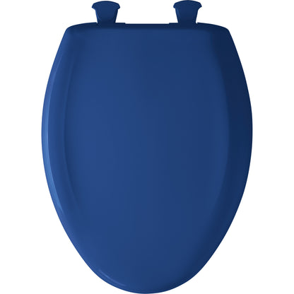 Bemis 1200SLOWT Classic Colors® Elongated Plastic Toilet Seat Featuring Stay·Tite® Seat Fastening System™, Whisper·Close®, and Easy·Clean® - Colonial Blue