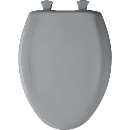 Bemis 1200SLOWT Classic Colors® Elongated Plastic Toilet Seat Featuring Stay·Tite® Seat Fastening System™, Whisper·Close®, and Easy·Clean® - Country Grey