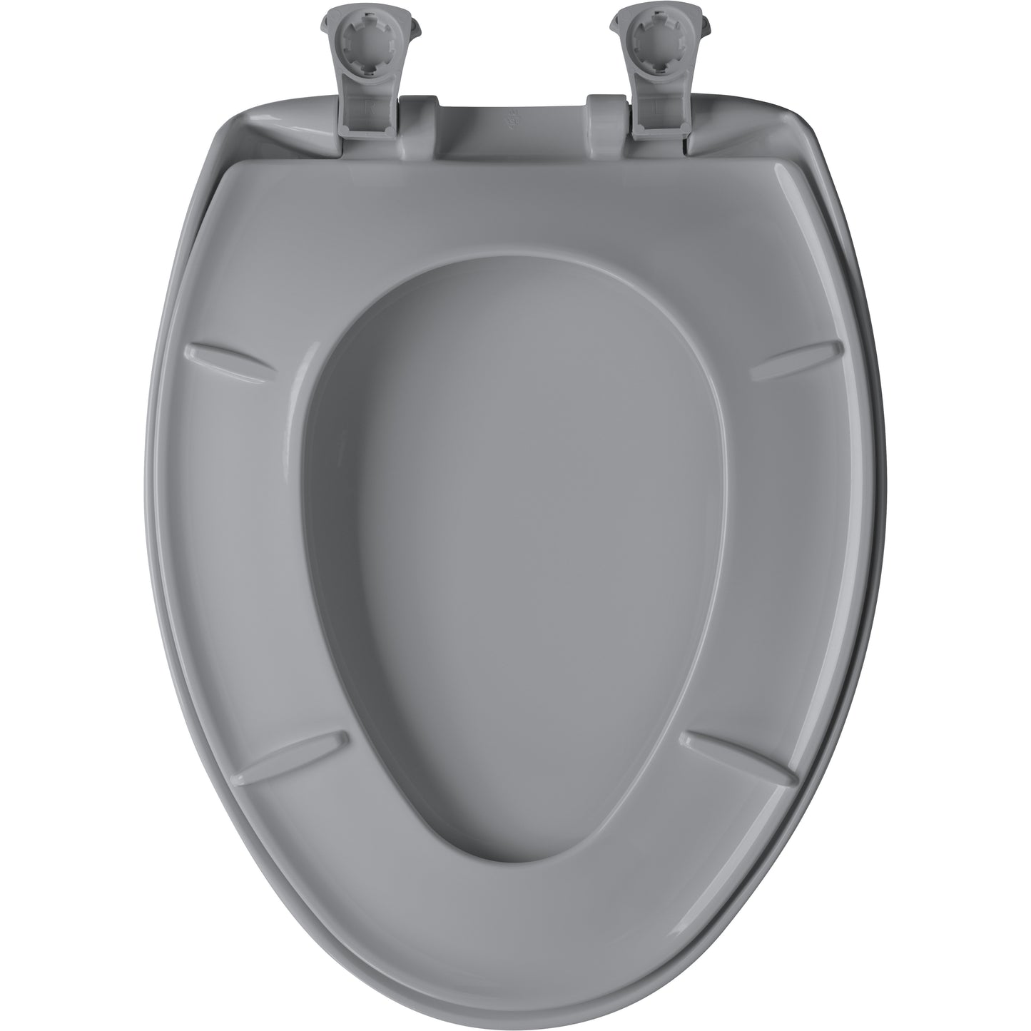 Bemis 1200SLOWT Classic Colors® Elongated Plastic Toilet Seat Featuring Stay·Tite® Seat Fastening System™, Whisper·Close®, and Easy·Clean® - Country Grey