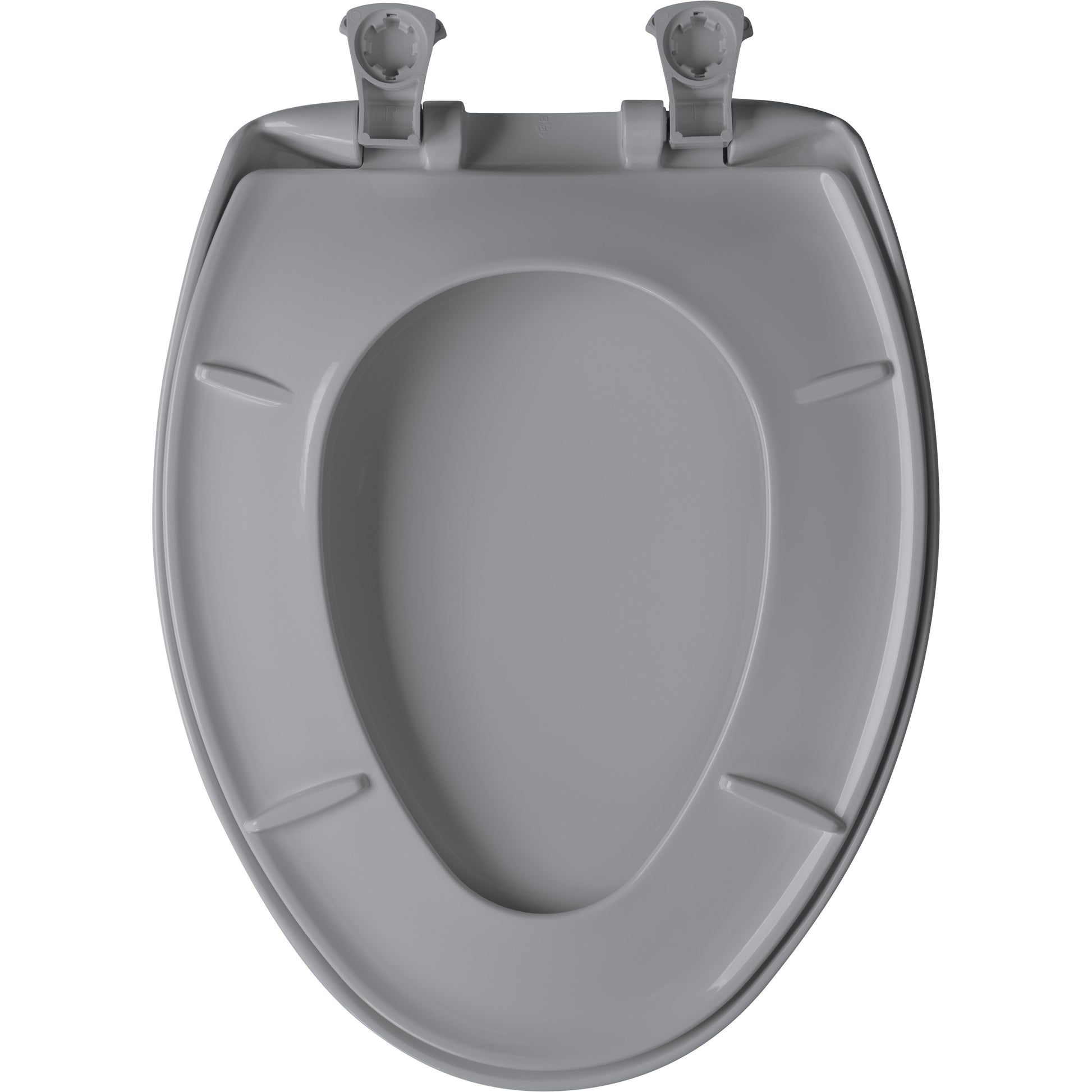 Bemis 1200SLOWT Classic Colors® Elongated Plastic Toilet Seat Featuring Stay·Tite® Seat Fastening System™, Whisper·Close®, and Easy·Clean® - Country Grey