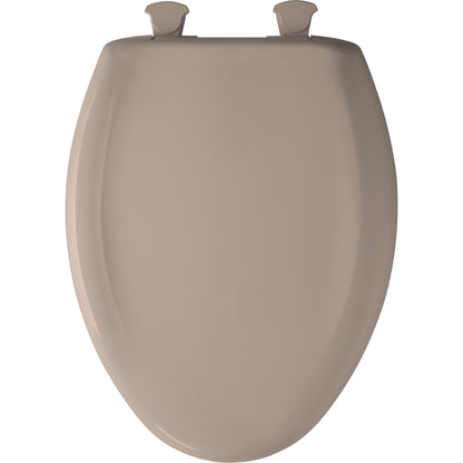 Bemis 1200SLOWT Classic Colors® Elongated Plastic Toilet Seat Featuring Stay·Tite® Seat Fastening System™, Whisper·Close®, and Easy·Clean® - Fawn Beige