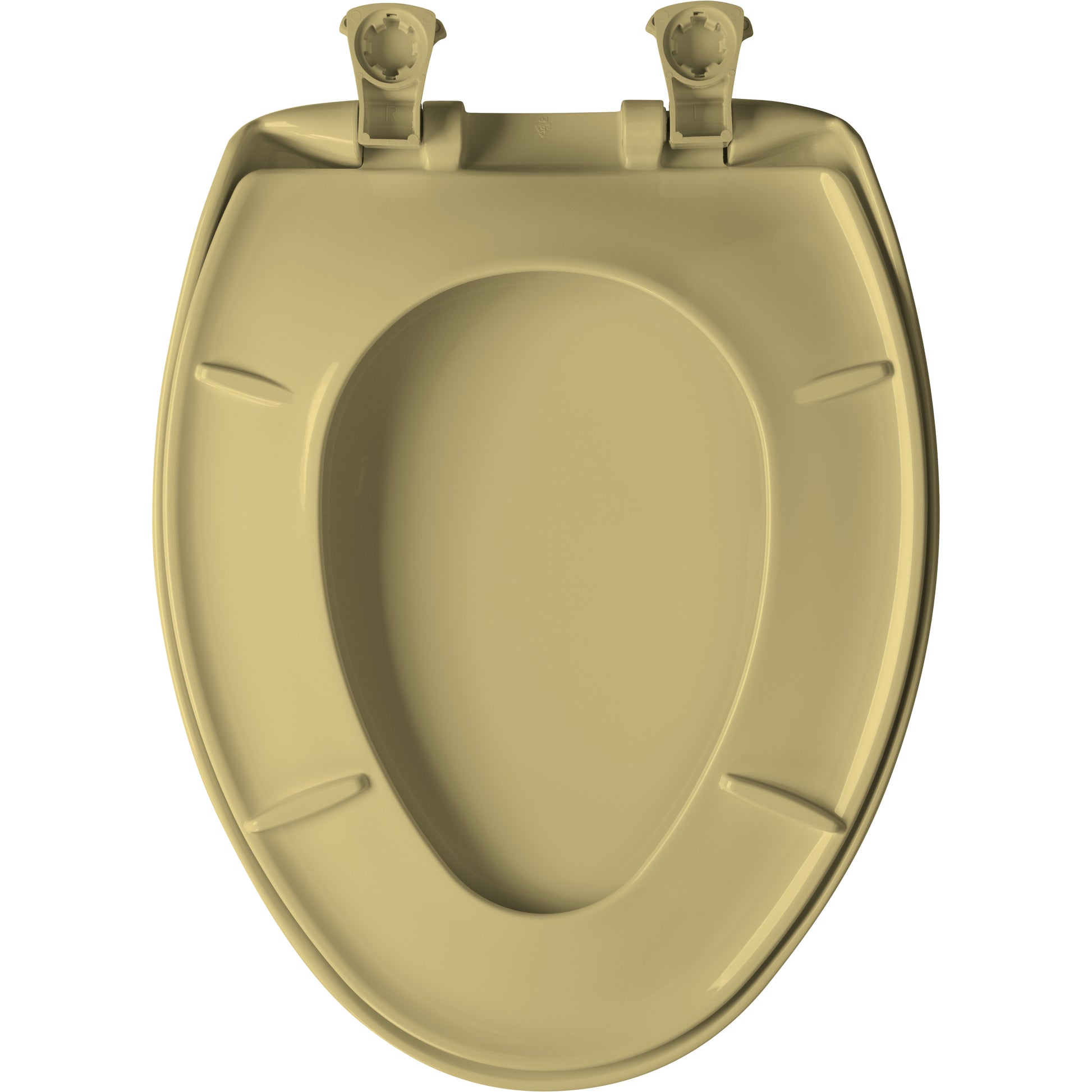 Bemis 1200SLOWT Classic Colors® Elongated Plastic Toilet Seat Featuring Stay·Tite® Seat Fastening System™, Whisper·Close®, and Easy·Clean® - Harvest Gold