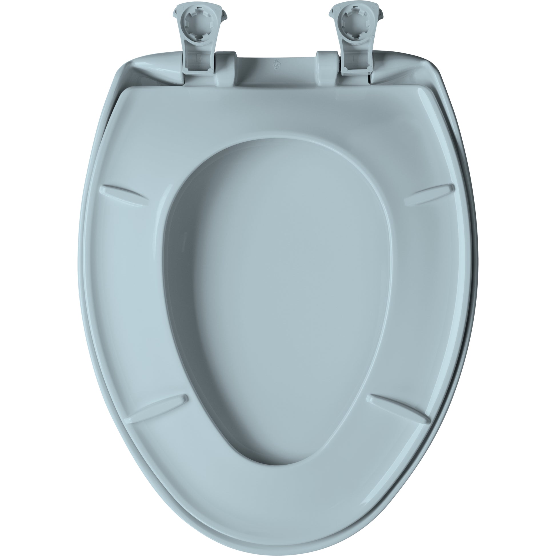 Bemis 1200SLOWT Classic Colors® Elongated Plastic Toilet Seat Featuring Stay·Tite® Seat Fastening System™, Whisper·Close®, and Easy·Clean® - Heron Blue