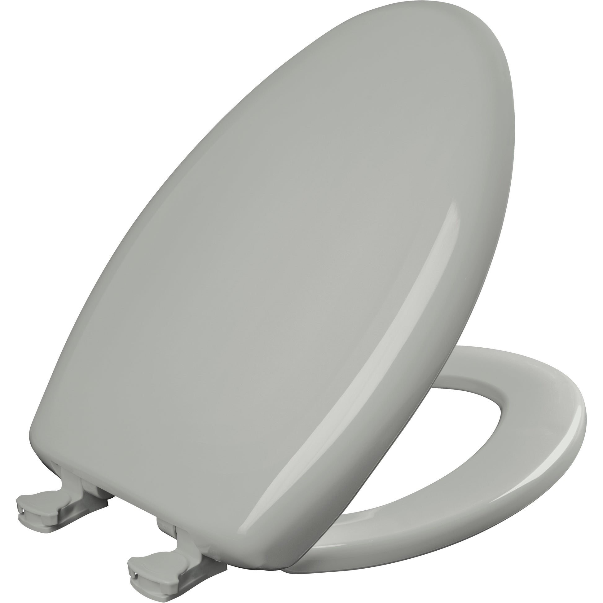 Bemis 1200SLOWT Classic Colors® Elongated Plastic Toilet Seat Featuring Stay·Tite® Seat Fastening System™, Whisper·Close®, and Easy·Clean® - Ice Grey